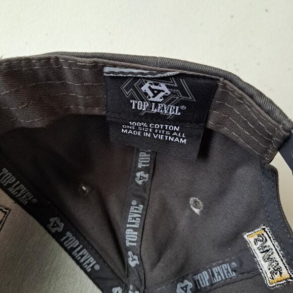 NEW TOP LEVEL Savage Snapback Hat Grey Black Gold Tiger Design 100% Cotton Claw - Picture 12 of 13